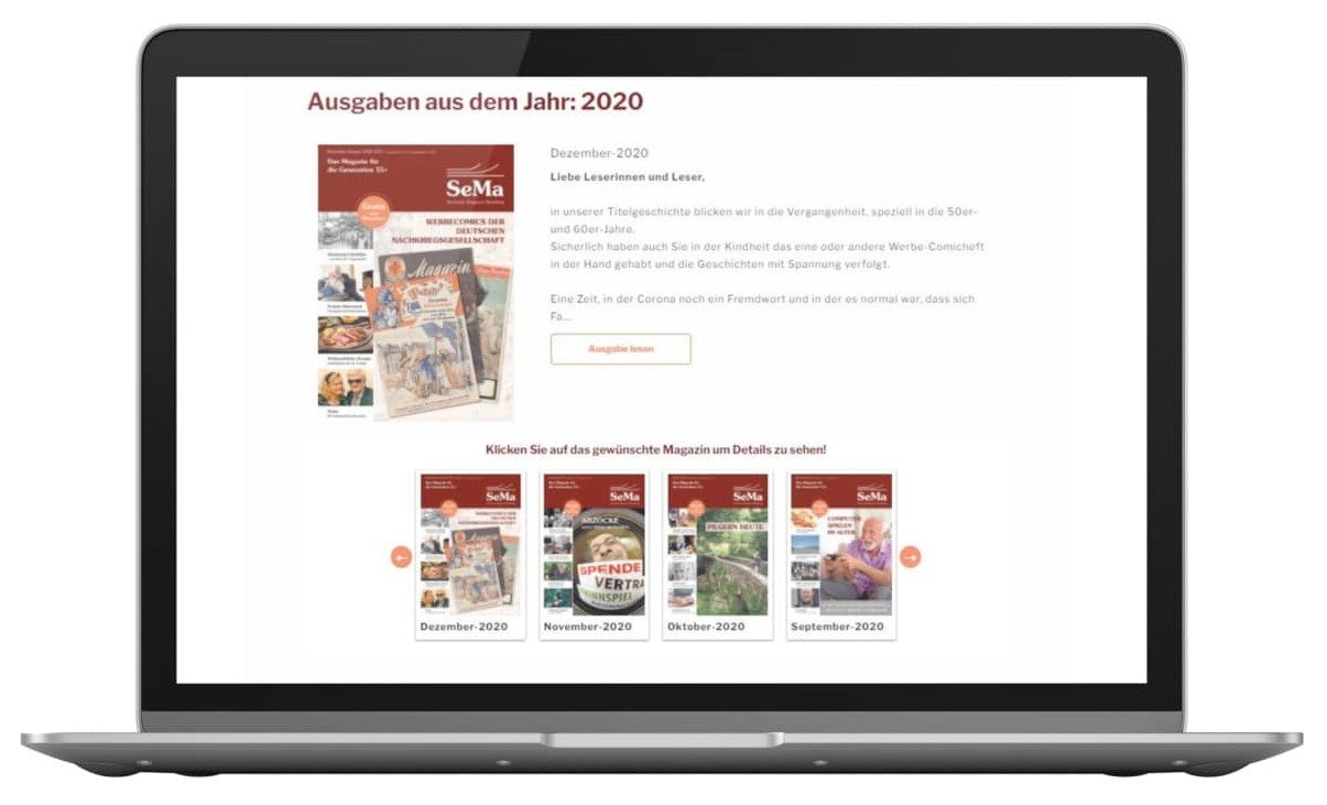 ePaper Kiosk Beispiel Senioren Magazin