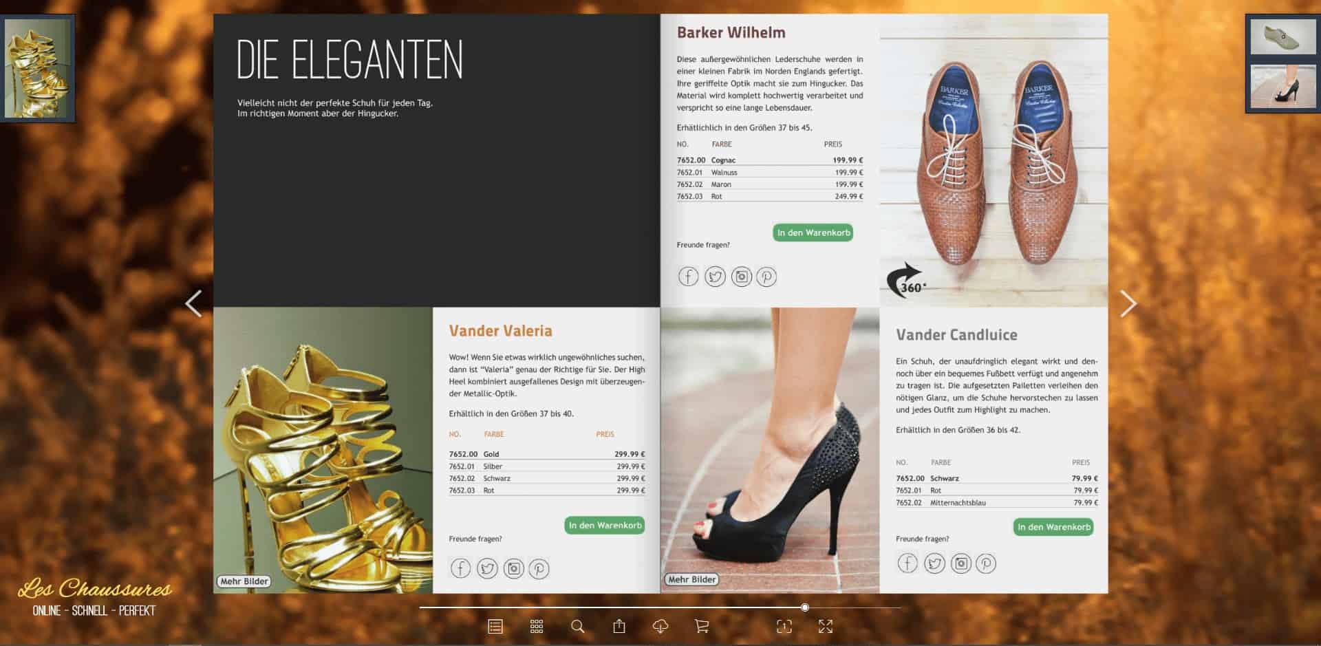 Screenshot vom Demo-Magazin
