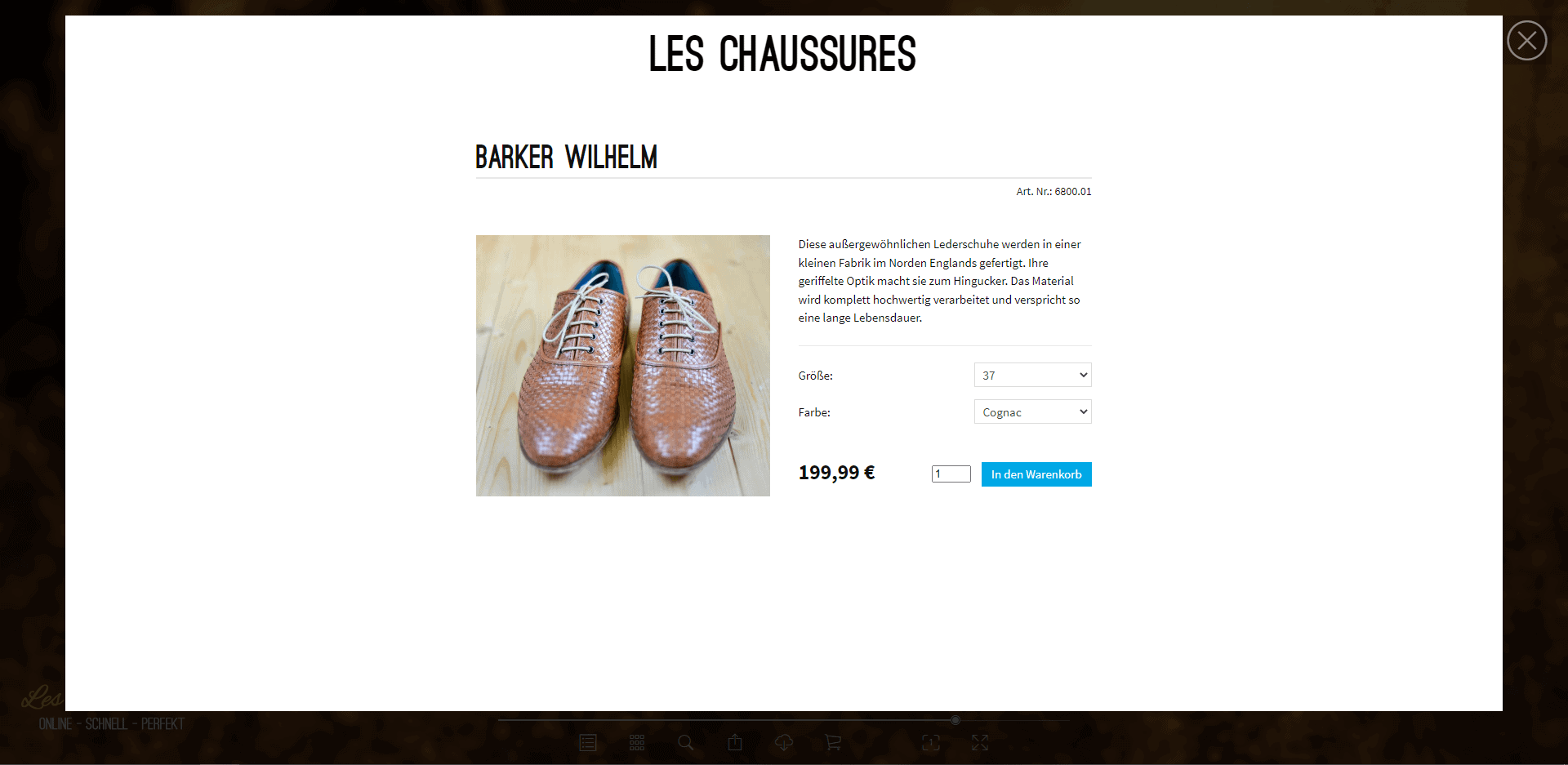 Screenshot vom Demo-Magazin