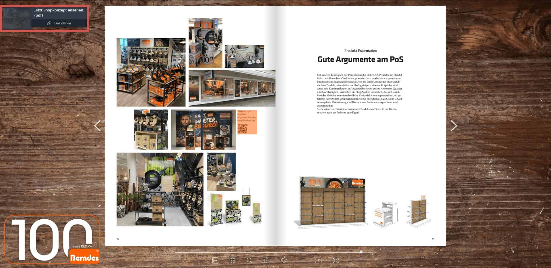 Screenshot vom Shopkonzept aus dem BERNDES-Online-Katalog