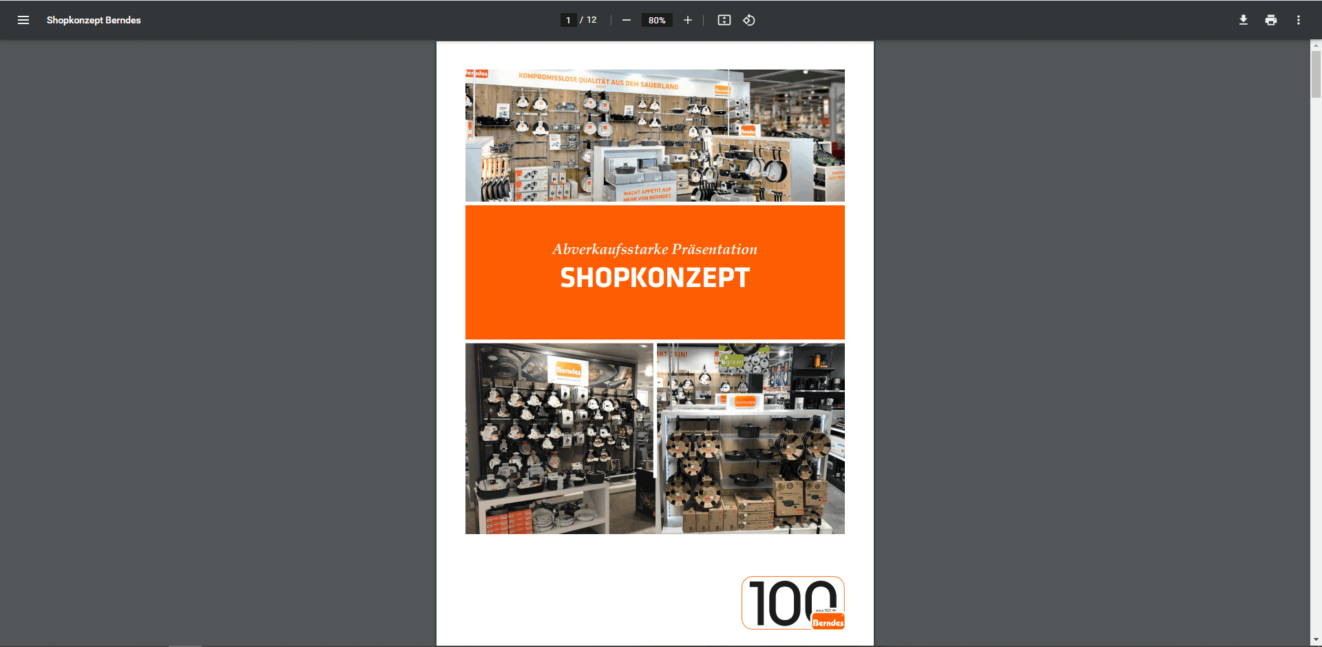 Screenshot des Shopkonzept-PDFs von BERNDES