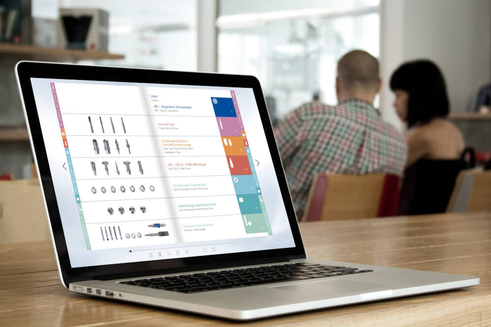 Laptop mit JBO Produktkatalog