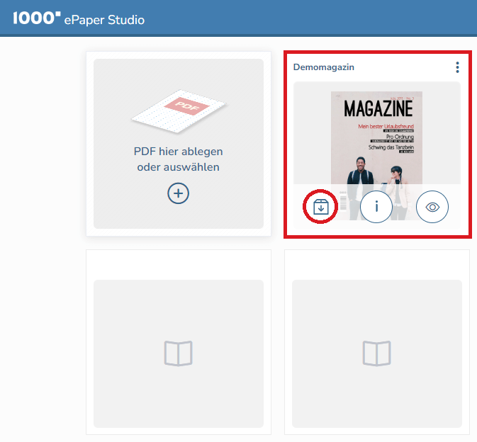 ePaper Erwerb ePaper Studio